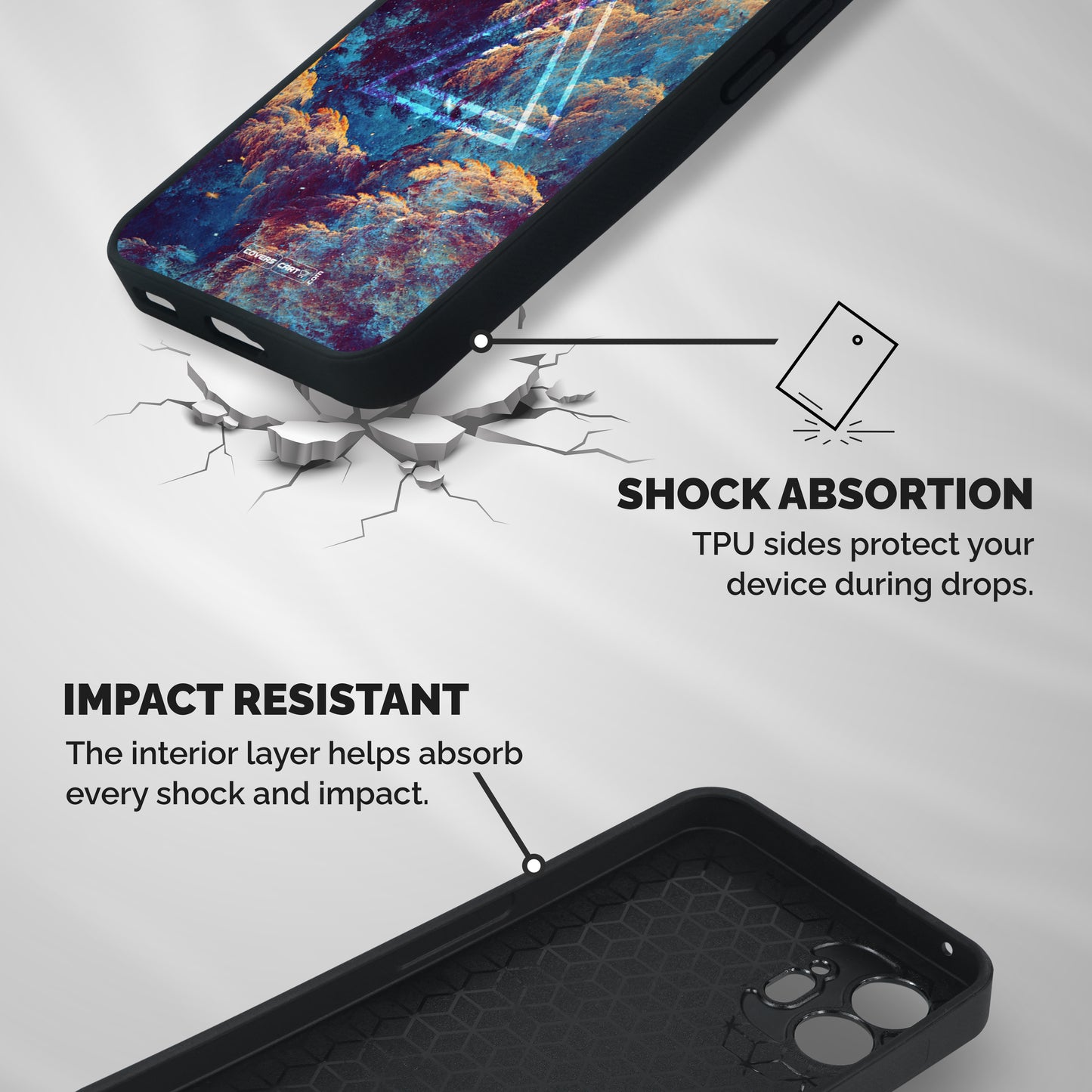 Galaxy Fuse Shockproof Hybrid Protection (Metal + TPU) Back Case Cover