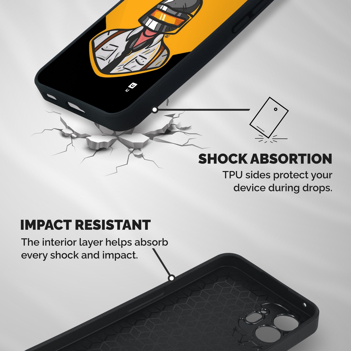 Game Lover Shockproof Hybrid Protection (Metal + TPU) Back Case Cover