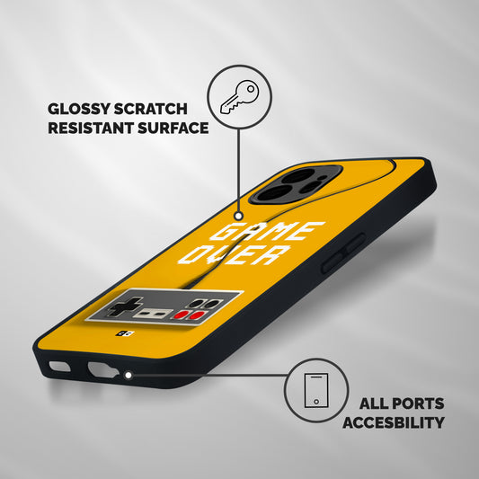 Game Over Remote Shockproof Hybrid Protection (Metal + TPU) Back Case Cover