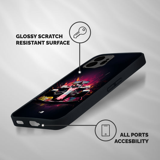 Game Racing Shockproof Hybrid Protection (Metal + TPU) Back Case Cover