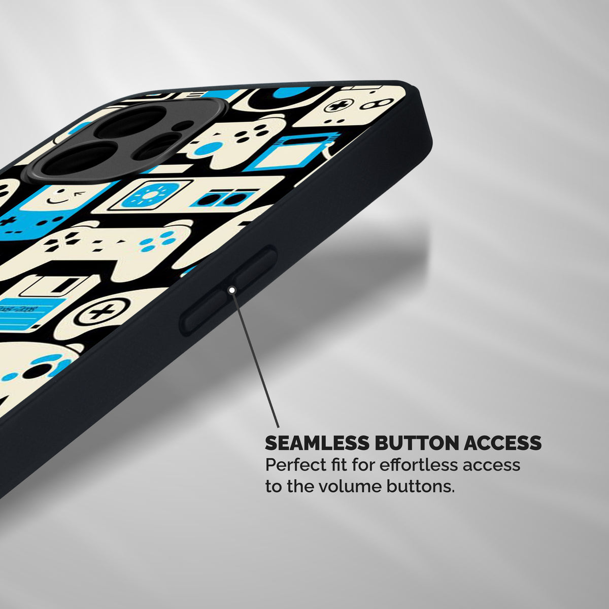 Gamers Shockproof Hybrid Protection (Metal + TPU) Back Case Cover