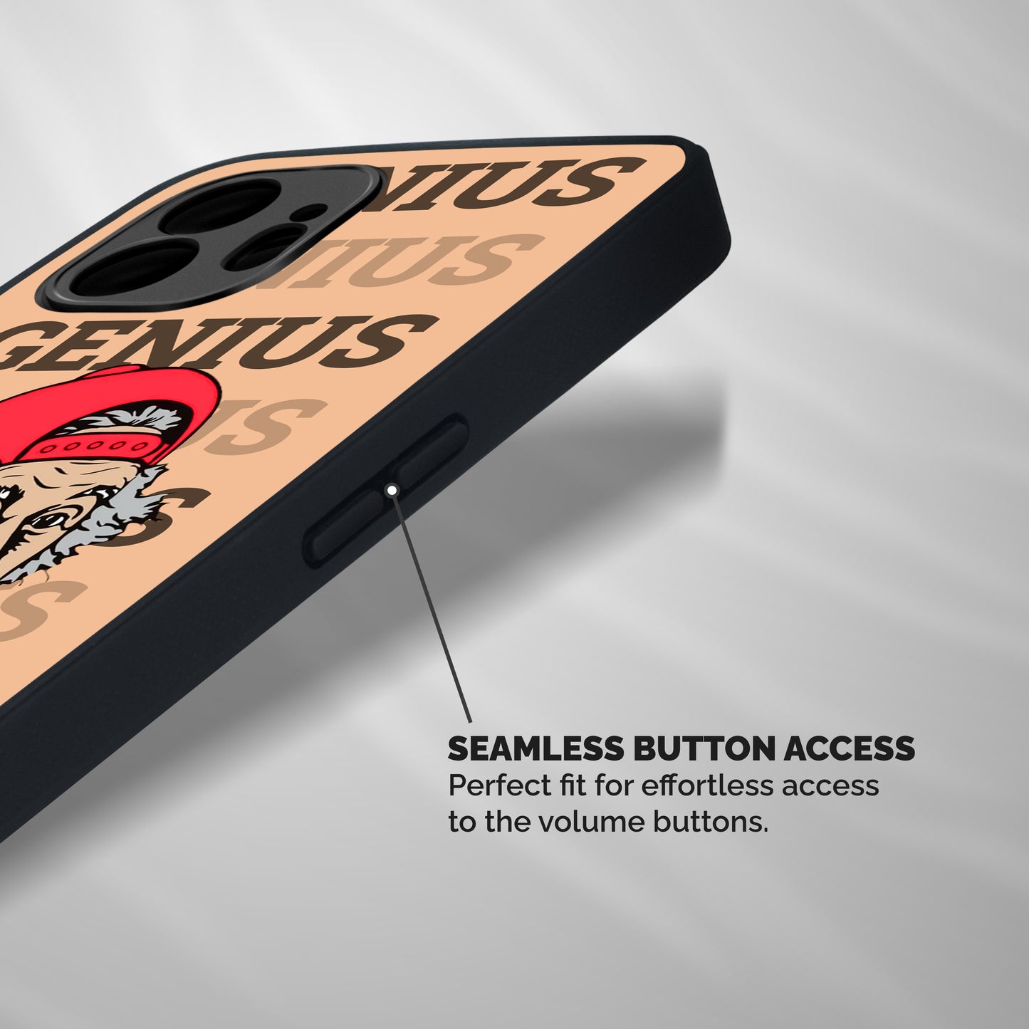 Genious Scientist Shockproof Hybrid Protection (Metal + TPU) Back Case Cover