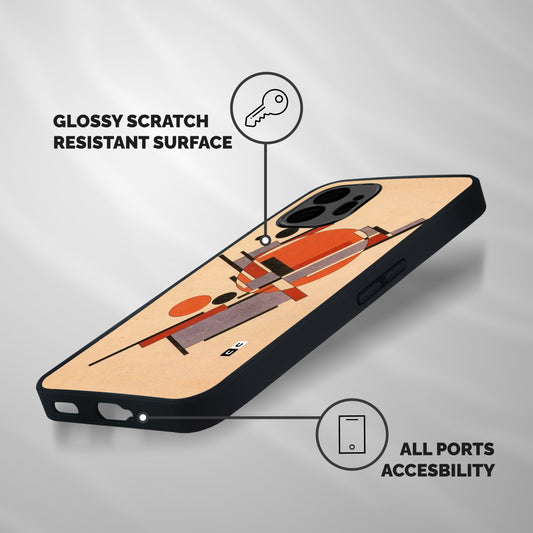 Geo Abstract Metrics Shockproof Hybrid Protection (Metal + TPU) Back Case Cover