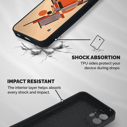 Geo Abstract Metrics Shockproof Hybrid Protection (Metal + TPU) Back Case Cover