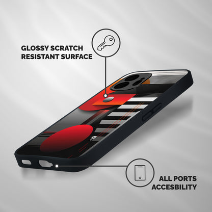 Geometrical Marvel Shockproof Hybrid Protection (Metal + TPU) Back Case Cover