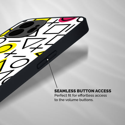 Geometry Pattern Shockproof Hybrid Protection (Metal + TPU) Back Case Cover