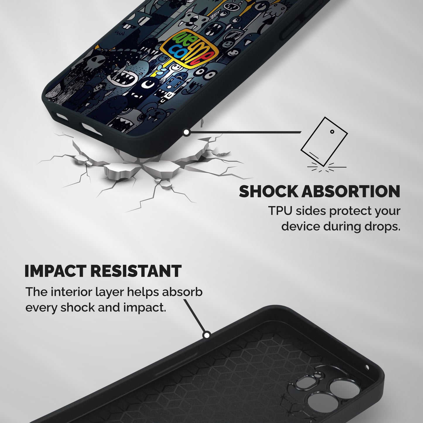 Ghost Welcome Shockproof Hybrid Protection (Metal + TPU) Back Case Cover