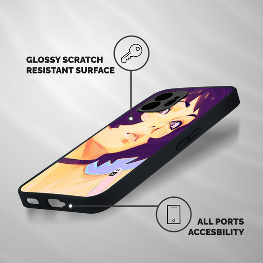 Girl Face Art Shockproof Hybrid Protection (Metal + TPU) Back Case Cover