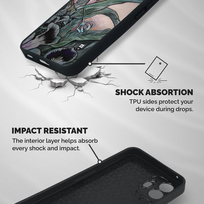 Girl Grass Art Shockproof Hybrid Protection (Metal + TPU) Back Case Cover