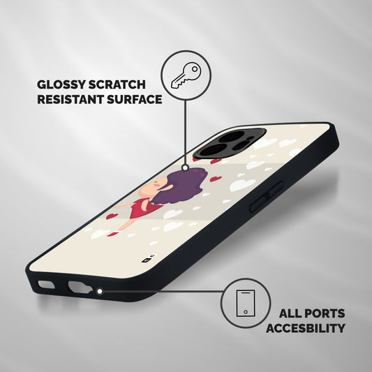 Girl in Love Shockproof Hybrid Protection (Metal + TPU) Back Case Cover