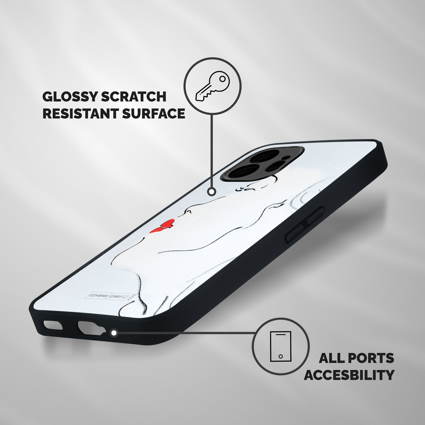 Girl in Red Lipstick Shockproof Hybrid Protection (Metal + TPU) Back Case Cover