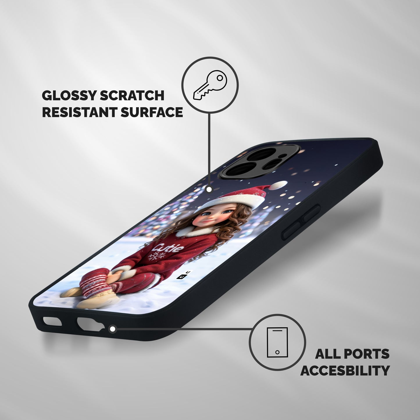 Girl In Snow Shockproof Hybrid Protection (Metal + TPU) Back Case Cover