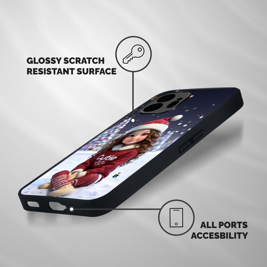 Girl In Snow Shockproof Hybrid Protection (Metal + TPU) Back Case Cover
