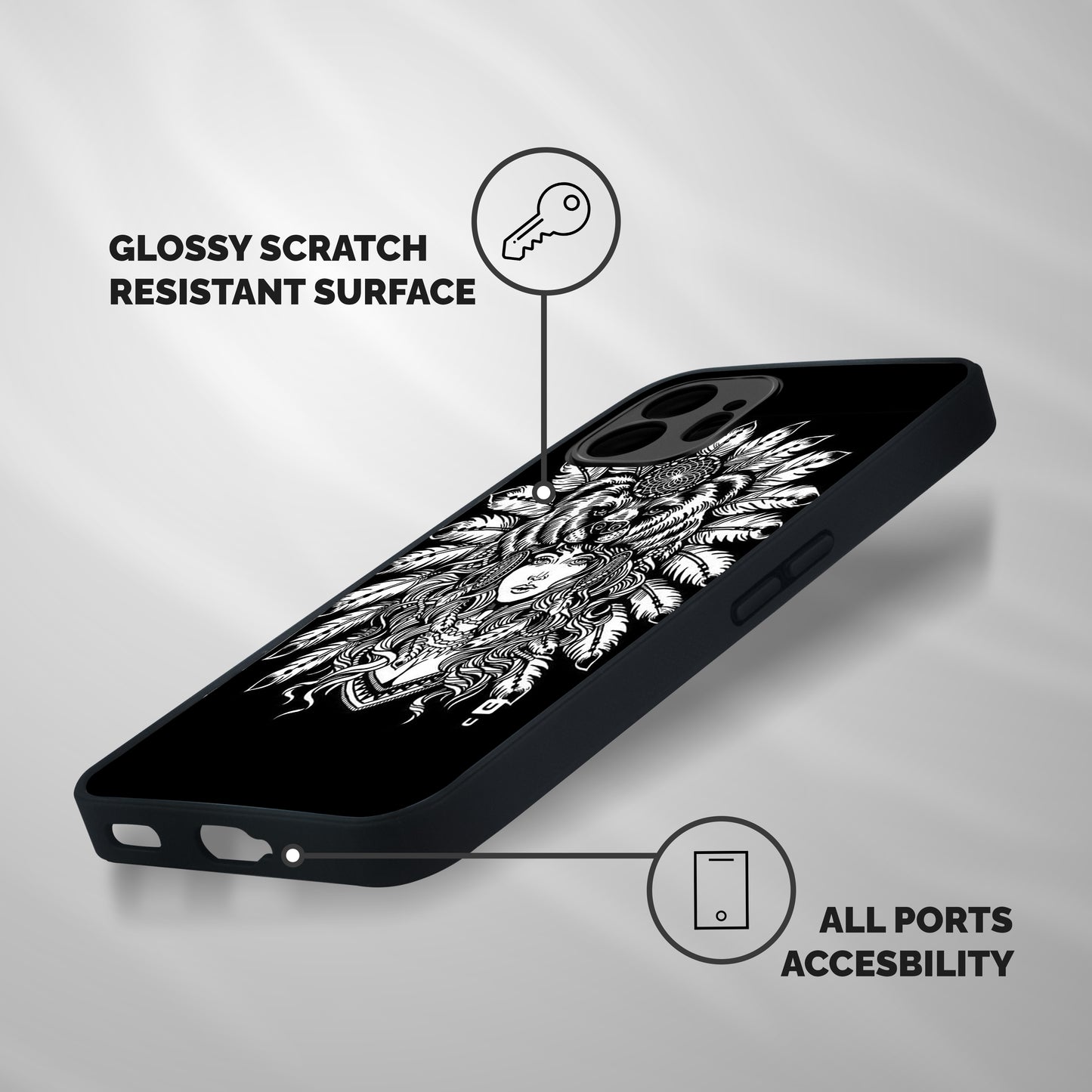 Girl Pattern Art Shockproof Hybrid Protection (Metal + TPU) Back Case Cover
