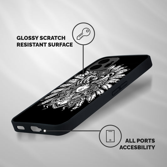 Girl Pattern Art Shockproof Hybrid Protection (Metal + TPU) Back Case Cover