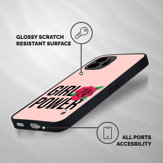 Girl Power Shockproof Hybrid Protection (Metal + TPU) Back Case Cover