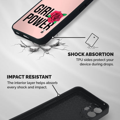 Girl Power Shockproof Hybrid Protection (Metal + TPU) Back Case Cover
