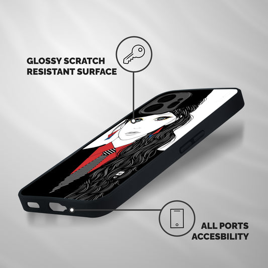 Girl Tie Shockproof Hybrid Protection (Metal + TPU) Back Case Cover