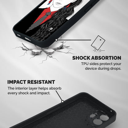 Girl Tie Shockproof Hybrid Protection (Metal + TPU) Back Case Cover