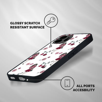 Girl With Flowers Shockproof Hybrid Protection (Metal + TPU) Back Case Cover