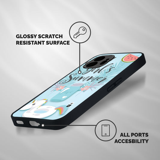 Girls Summer Shockproof Hybrid Protection (Metal + TPU) Back Case Cover
