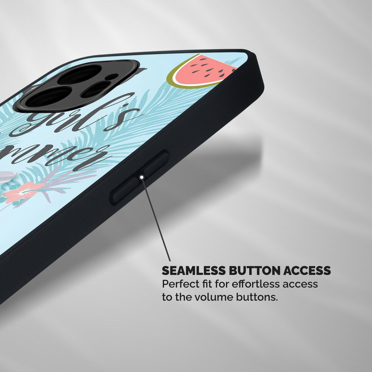 Girls Summer Shockproof Hybrid Protection (Metal + TPU) Back Case Cover