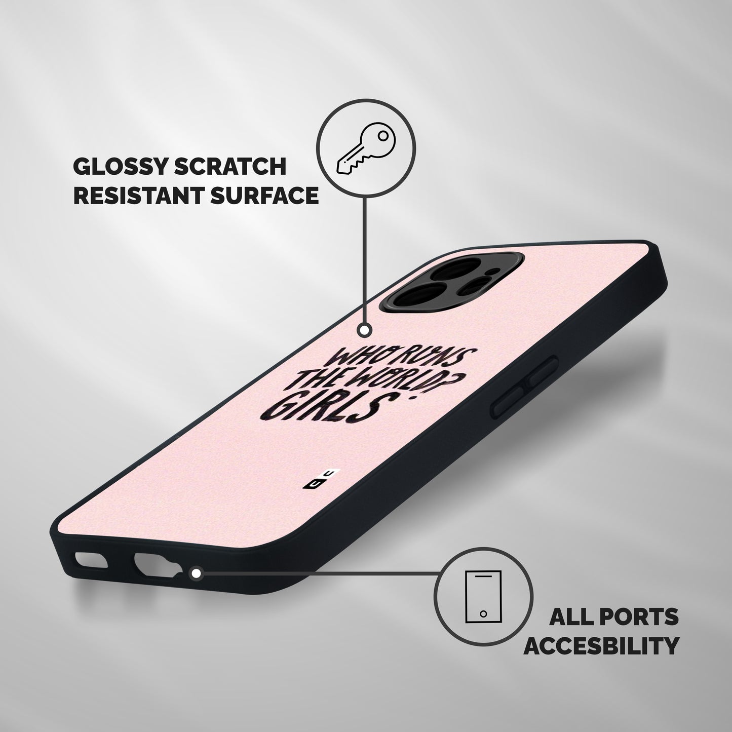 Girls World Shockproof Hybrid Protection (Metal + TPU) Back Case Cover
