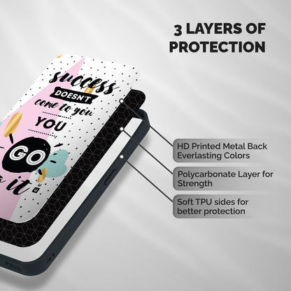 Go To Success Shockproof Hybrid Protection (Metal + TPU) Back Case Cover