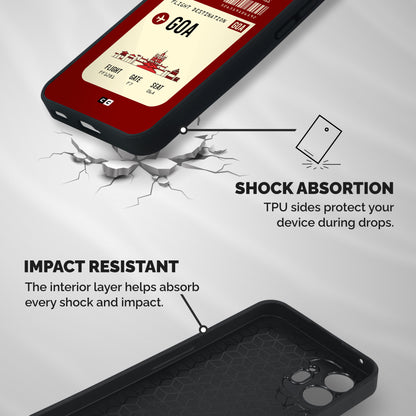 Goa Boarding Pass Shockproof Hybrid Protection (Metal + TPU) Back Case Cover