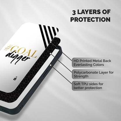 Goal Digger Shockproof Hybrid Protection (Metal + TPU) Back Case Cover