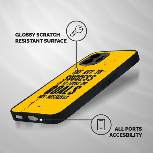 Goals Not Obstacles Shockproof Hybrid Protection (Metal + TPU) Back Case Cover