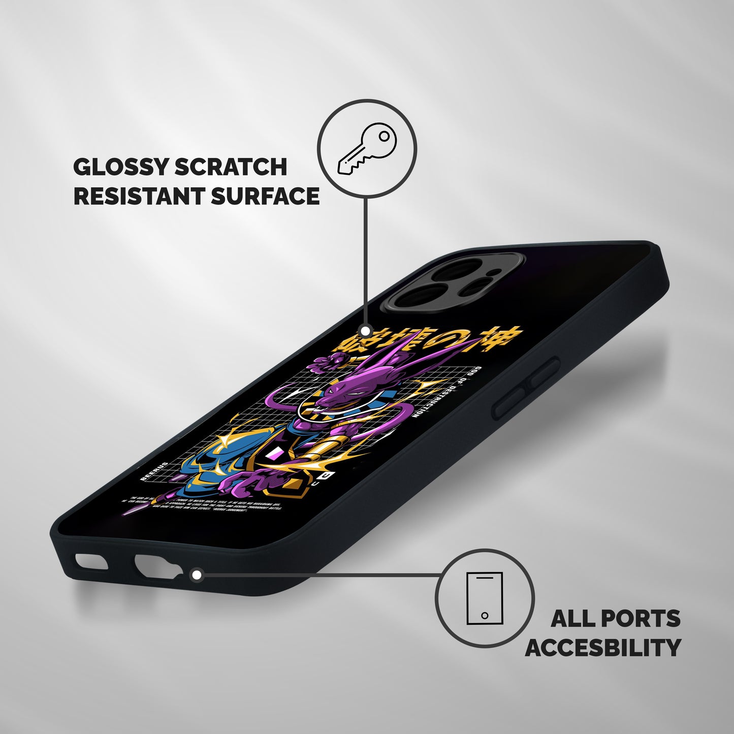 God Of Destruction Shockproof Hybrid Protection (Metal + TPU) Back Case Cover