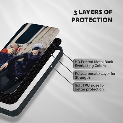Gojo Itadori Travel Shockproof Hybrid Protection (Metal + TPU) Back Case Cover