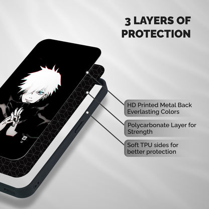 Gojo Plans Shockproof Hybrid Protection (Metal + TPU) Back Case Cover