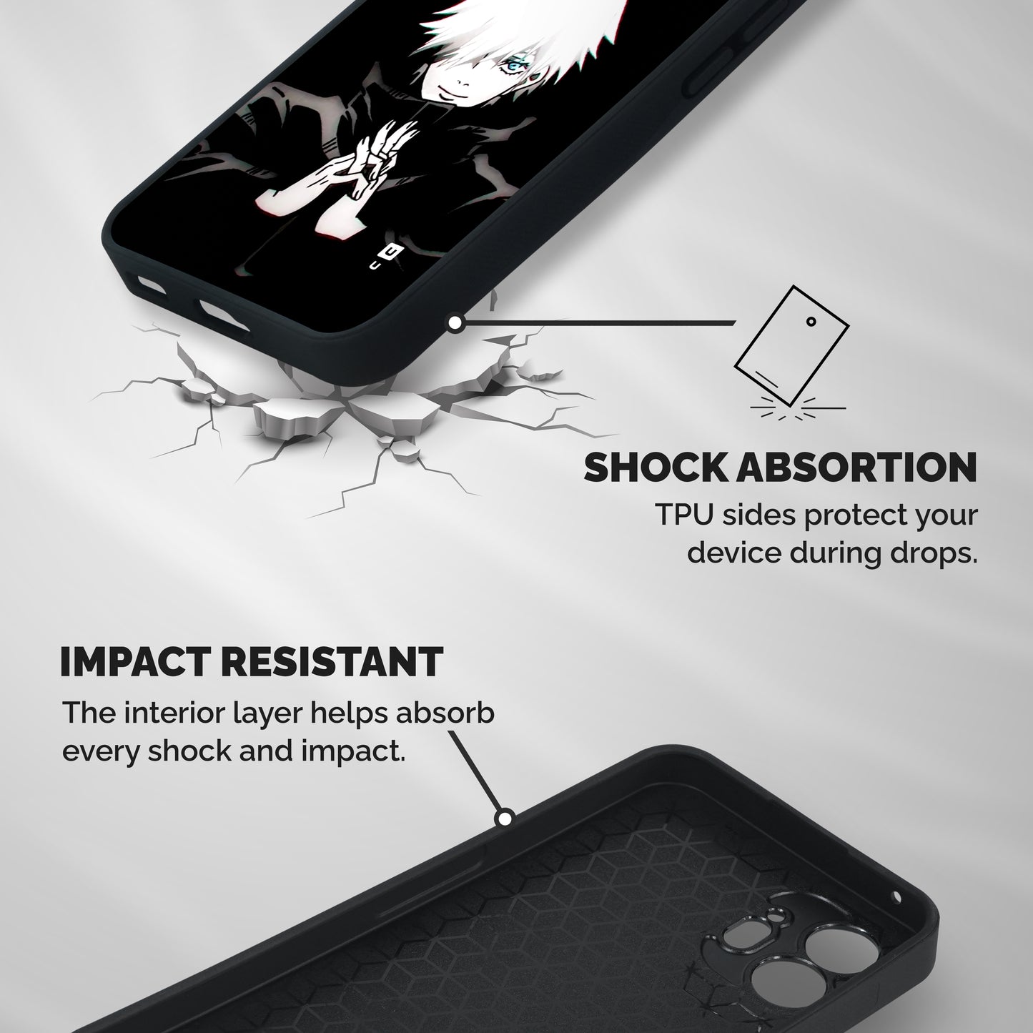 Gojo Plans Shockproof Hybrid Protection (Metal + TPU) Back Case Cover