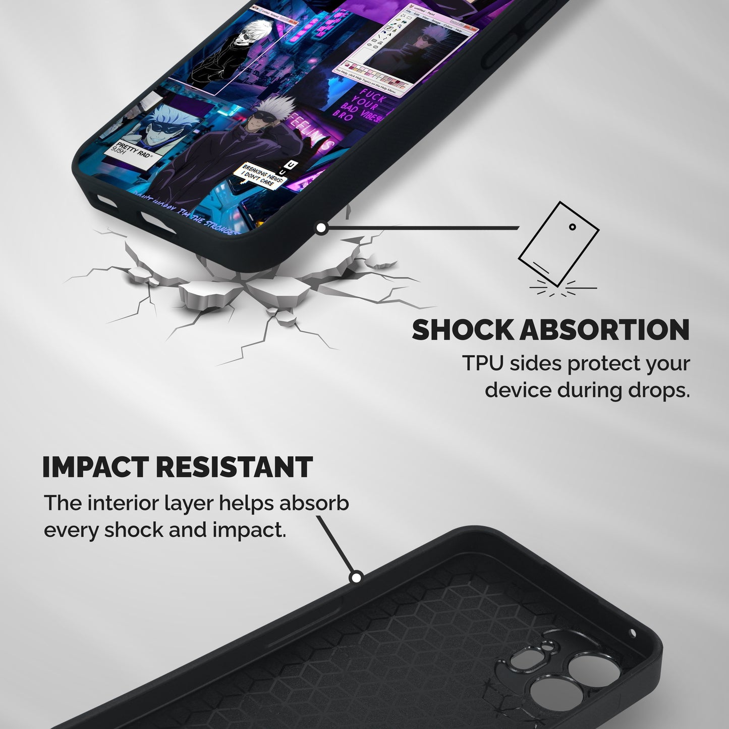 Gojo Quotes Bundle Shockproof Hybrid Protection (Metal + TPU) Back Case Cover