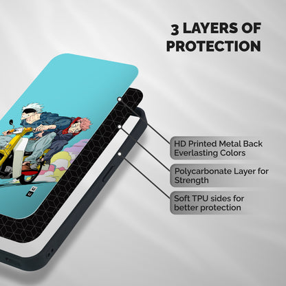 Gojo Ride Shockproof Hybrid Protection (Metal + TPU) Back Case Cover