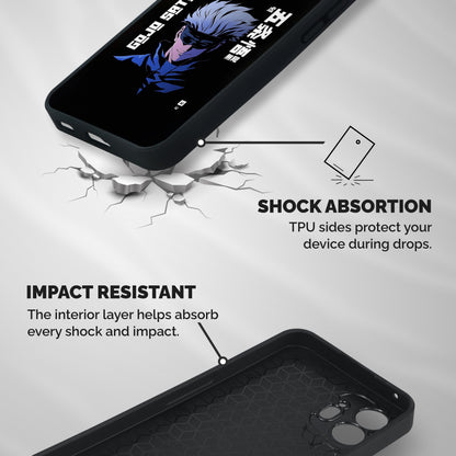 Gojo Sataru Smiles Shockproof Hybrid Protection (Metal + TPU) Back Case Cover