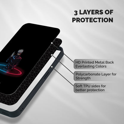 Gojo Sataru Wink Shockproof Hybrid Protection (Metal + TPU) Back Case Cover