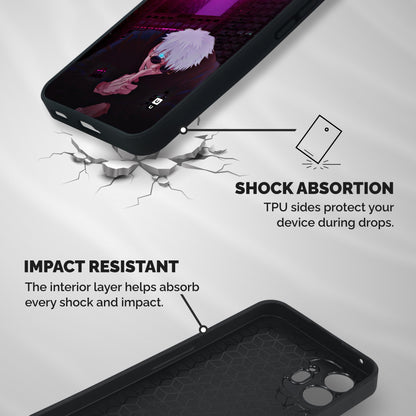 Gojo Sits Shockproof Hybrid Protection (Metal + TPU) Back Case Cover