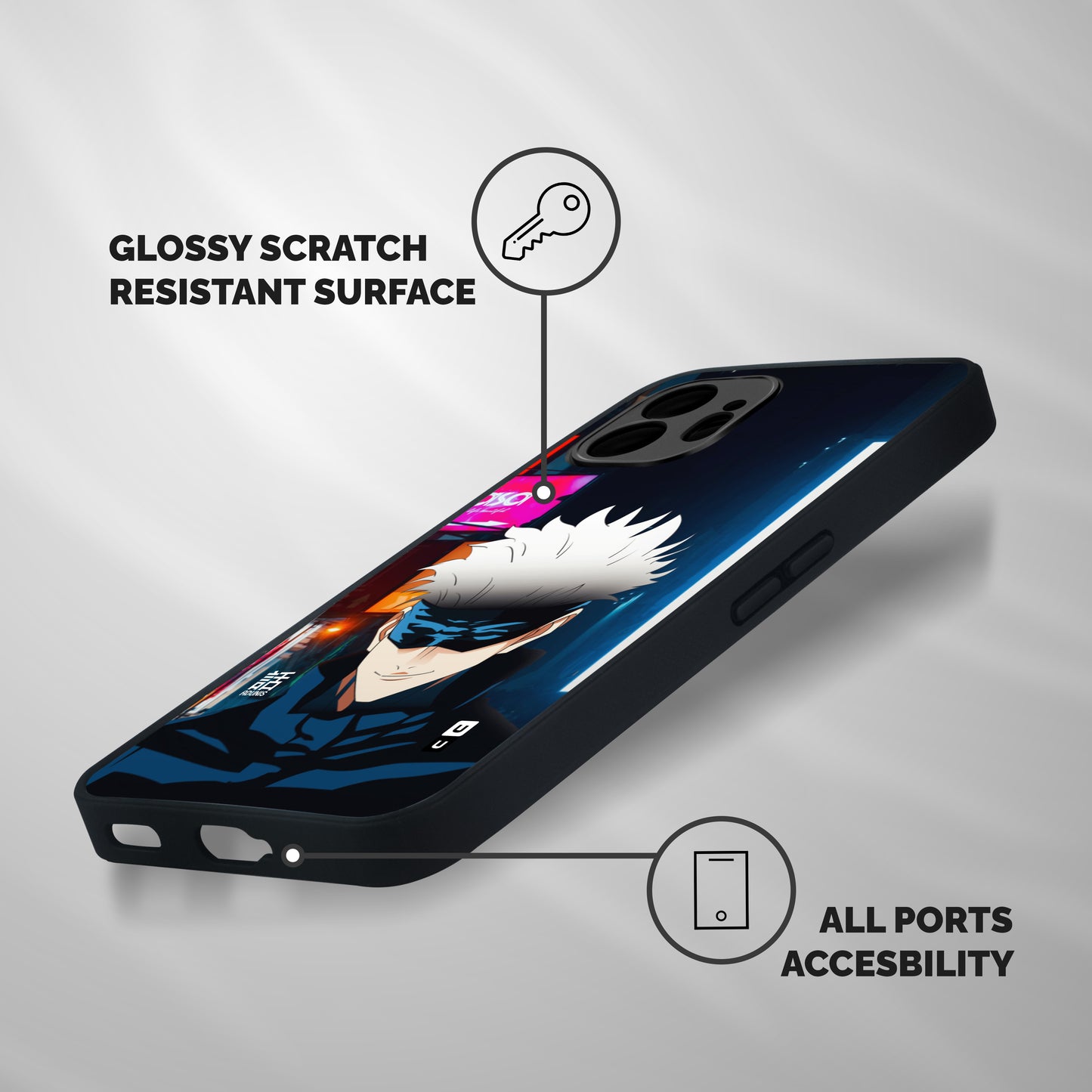 Gojo Smiles Shockproof Hybrid Protection (Metal + TPU) Back Case Cover