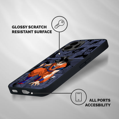 Goku Manga Art Shockproof Hybrid Protection (Metal + TPU) Back Case Cover