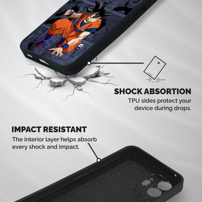 Goku Manga Art Shockproof Hybrid Protection (Metal + TPU) Back Case Cover
