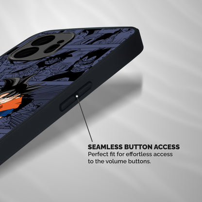 Goku Manga Art Shockproof Hybrid Protection (Metal + TPU) Back Case Cover