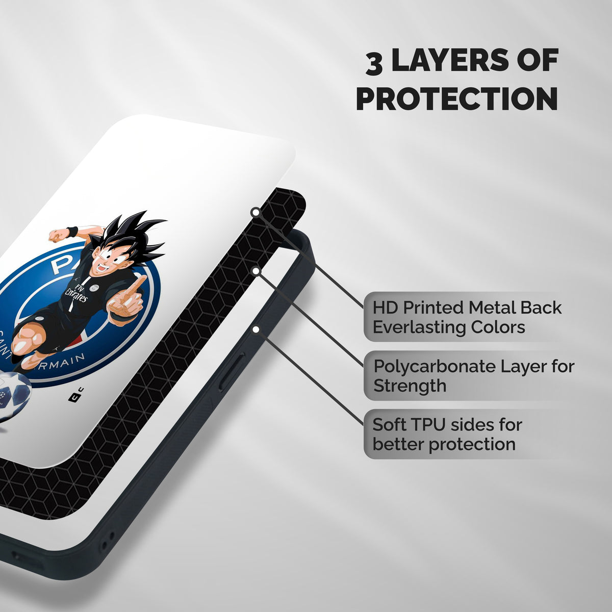 Goku Playing Goku Shockproof Hybrid Protection (Metal + TPU) Back Case Cover