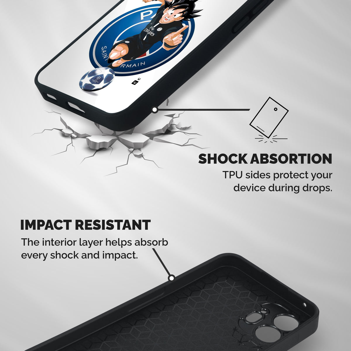 Goku Playing Goku Shockproof Hybrid Protection (Metal + TPU) Back Case Cover