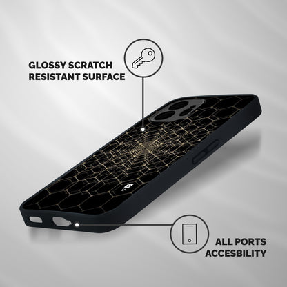 Gold Web Shockproof Hybrid Protection (Metal + TPU) Back Case Cover