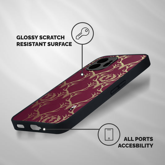 Golden Bull Design Shockproof Hybrid Protection (Metal + TPU) Back Case Cover