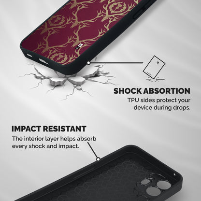 Golden Bull Design Shockproof Hybrid Protection (Metal + TPU) Back Case Cover