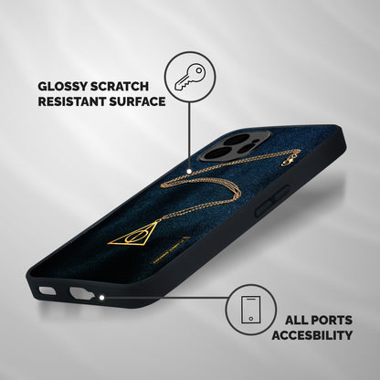 Golden Chain Shockproof Hybrid Protection (Metal + TPU) Back Case Cover